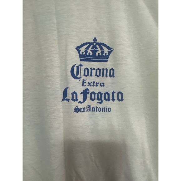 Vintage Corona Beer T-Shirt La Fogata San Antonio Graphic Tee - Picture 3 of 9